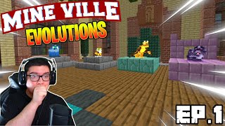 First Time Playing Mineville Evolutions on Minecraft Xbox One 1  How to level up fast [upl. by Grindle]