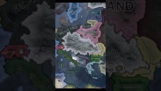 Hoi4 AustroHungarian Empire vs Border Neighbors Wars in 1936 hoi4 hoi4timelapse map europe [upl. by Ecirad]