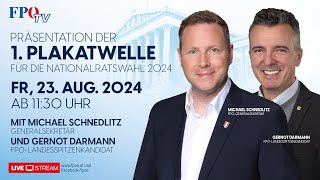 Präsentation der 1 Plakatwelle für die Nationalratswahl 2024 [upl. by Hindorff337]