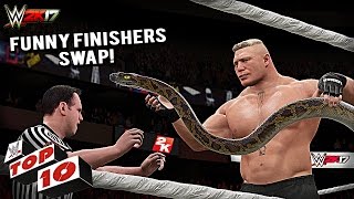 WWE 2K17  Top 10 Finishers Swapping Lesnar Cena Reigns Orton amp More PS4 amp XBOX ONE [upl. by Thorin]