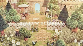 緑生い茂るヴィンテージな街 エントランス  Forestcore Entrance Speed Build  overgrown vintage farm town  acnh  あつ森 [upl. by Celtic]