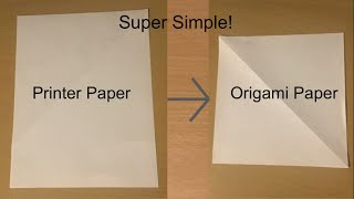 How To Make Origami Paper Out Of Copy Paper In 3 Steps [upl. by Vyse956]