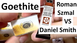 Goethite  Daniel Smith vs Roman Szmal Watercolors [upl. by Eceinej]