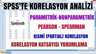 SPSSte Korelasyon Analizi  Kısmi Partial Korelasyon [upl. by Arac]