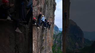 Via Ferrata in  Yandang Mountain Zhejiang Province amazingchina travel china chinatravel [upl. by Erialcyram909]