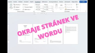 Návod Okraje stránek ve Wordu 🎥 [upl. by Wiltz991]