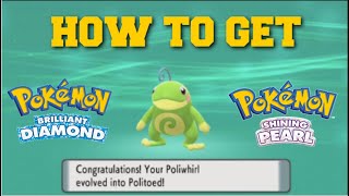 HOW TO EVOLVE POLIWHIRL INTO POLITOED IN POKEMON BRILLIANT DIAMOND AND SHINING PEARL [upl. by Aikemit]