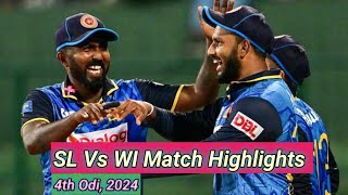 West Indies Vs Sri Lanka 4th Odi Highlights 2024  SL Vs Ind 2024 4th Odi Highlights [upl. by Ella908]