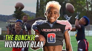 11 Year Old Football Star BUNCHIE YOUNG Loves The Grind EPIC WORKOUT 🔥 [upl. by Amadeo902]