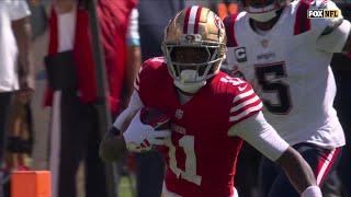 Purdys 38yard completion to Aiyuk gets 49ers off to fast start vs Patriots [upl. by Boser]