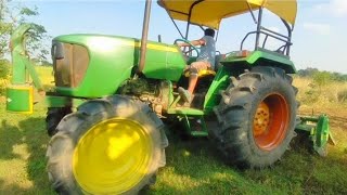 John Deere 5050d 4wd Rotavator performance [upl. by Dail409]