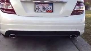 2009 Mercedes C350 Exhaust W Resonator Delete [upl. by Oijile]