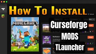 How To Install Curseforge Mods In tlauncher Minecraft [upl. by Wixted]