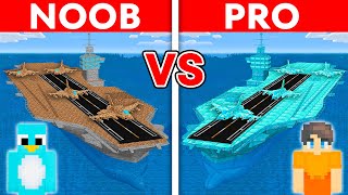 NOOB vs PRO AIRCRAFT CARRIER Build Challenge in Minecraft [upl. by Kidder]