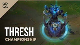 League of Legends Championship Thresh OPGG Skin Review [upl. by Oiramal]