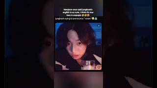 Jungkook🐰 english is really cute 🥰🤣🤣 bts jk vlive btsshorts [upl. by Laekcim]