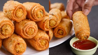 POTATO ROLL SAMOSA  ALOO SAMOSA  EASY POTATO SNACKS  N’Oven [upl. by Halvaard]