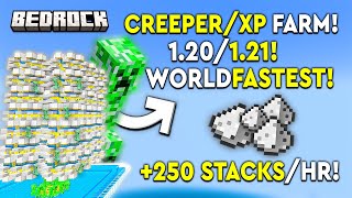 BEST CREEPER amp XP FARM 121 Minecraft Bedrock Tutorial  10000H MCPEXBOXPSNintendoWin10 [upl. by Nirra]