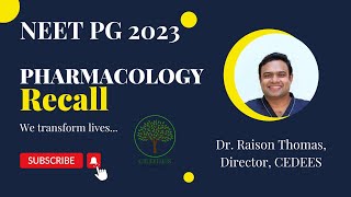 NEET MDS 2023 Recall Questions  Pharmacology [upl. by Aremmat]