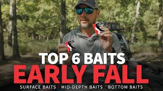 TOP 6 Baits for EARLY Fall Surface MidDepth Bottom [upl. by Herzberg284]