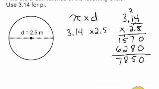 Circumference Of A Circle Using 314 For Pi [upl. by Selim]