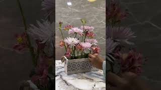 DIY Easy to do Flower Decoration on Wooden Crates using Floral Foam  Wooden Crates for Home Decor [upl. by Ihtak581]