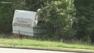 Camper Caper Couple sets up mobile home along Sardis Church Road [upl. by Aicillyhp390]