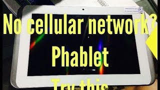 android phablet set up how to get cellular network [upl. by Coleville]