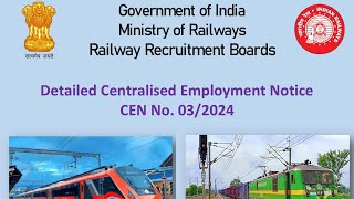 Recruitment of Junior Engineer RRB Junier Engineer Official 2024 CIVILMECHANICAL ELECTRICAL [upl. by Brittany71]