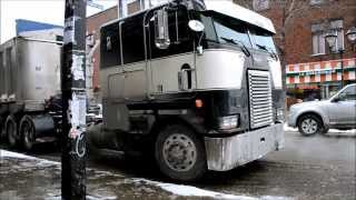 PETERBILT COE  INTL  FREIGHTLINER TRUCKS IN SNOW REMOVAL [upl. by Entirb]