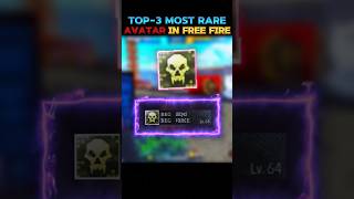 Top 3 Most Rare Avatars Part 2  Free Fire India foryou foryourpage freefire freefirehighlight [upl. by Mortimer773]