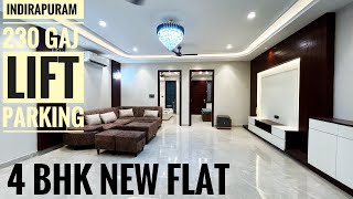 4 BHK NEW FLAT INDIRAPURAM 🔥 LUXURY FLAT READY TO MOVE IN LIFT PARKING 🅿️ [upl. by Aicak]