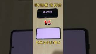 iPHONE 16 PRO☠️ Vs POCO F6 PRO😈 Bgmi TEST iphone16pro pocof6pro shorts shortsfeed [upl. by Eednar]