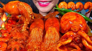 ASMR SPICY SEAFOOD BOIL makanan laut pedas 먹방 MUKBANG MASSIVE Eating Sounds [upl. by Burnham]