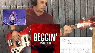 Beggin MANESKIN– FRANKS BASS COVERS shorts v2 [upl. by Ynnaj]