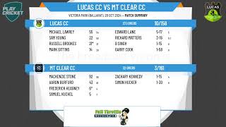 Lucas 3rd XI Div 1 v Mt Clear CC 3rd XI [upl. by Raina]