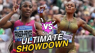 Shelly Ann Fraser Pryce VS ShaCarri Richardson 100m The Ultimate Showdown [upl. by Howenstein198]