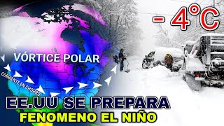 AMENAZA CLIMÁTICA EEUU EN ALERTA RUPTURA DEL VÓRTICE POLAR SE VIENE LO PEOR DEL FENÓMENO EL NIÑO [upl. by Antons]