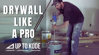 How the Pros Mix Drywall Mud and Apply Tape [upl. by Odlanra]