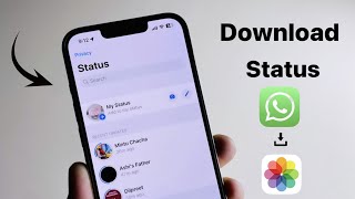 Download WhatsApp Status in iPhone  How to download WhatsApp status in photos app [upl. by Asillem]