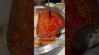 Having a hot pot in Chongqing China 🇨🇳 chinesefood china travel [upl. by Nesyaj]