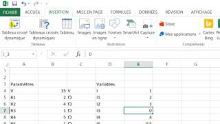 Solveur Excel  résolution dun système déquations linéaires [upl. by Ahsiuqal371]