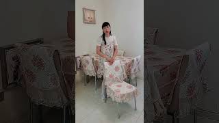 Part 63 chair set chair cushion tablecloth dining table and chair cover new house must choose chair [upl. by Zwart]