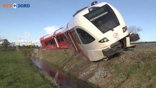 Treinverkeer ontregelt na botsing van trein met melkwagen bij Winsum  RTV Noord [upl. by Nnaerb]