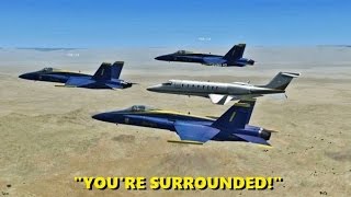 Intercepting Random AIRLINERS in Flight Simulator X Multiplayer Trolling [upl. by Ryhpez]