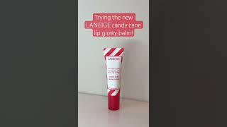 LANEIGEUS trying the candy cane lip glowy balm 1010 [upl. by Clapp]