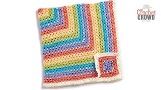 BEGINNER Crochet Bright Baby Blanket [upl. by Wetzell]