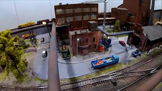 Märklin Spur H0 Eisenbahnfreunde Dillingen Hüttenwerk Diorama Intermodellbau 2019 NEU 4k [upl. by Tris]