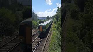 377 406 passing Bedhampton Footbridge [upl. by Cheyney]