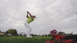 GOLF SWING 2013  RICKIE FOWLER IRON DRIVE  GROUND LEVEL REGULAR SPEED amp SLOW MOTION  1080p HD [upl. by Rabi151]